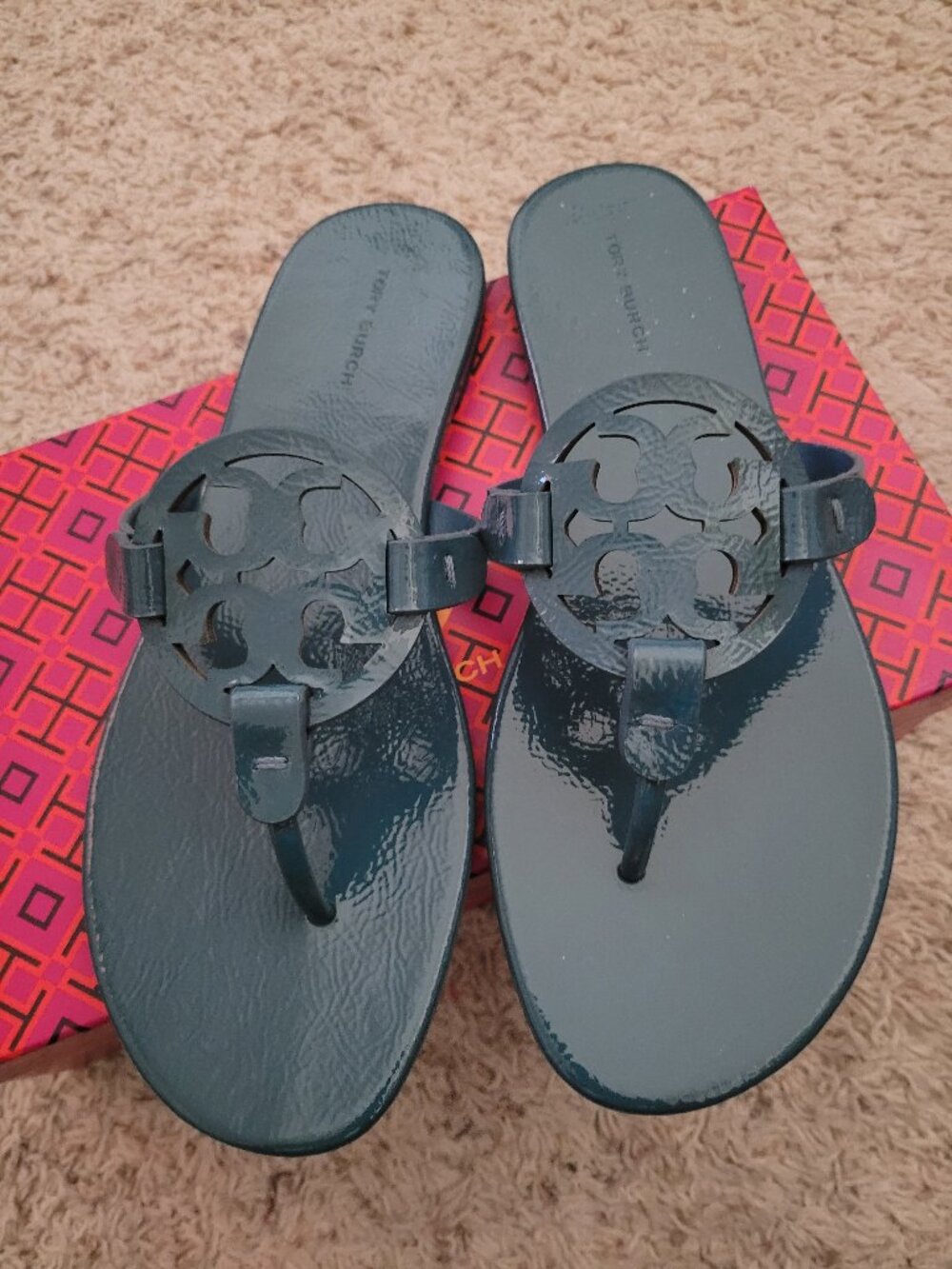 NIB Tory Burch Soft Miller Naplak Sandals - 8.5
